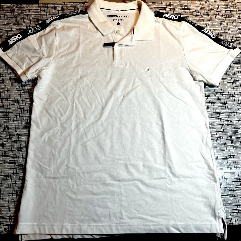 AeroPostale Polo Shirt XL White New